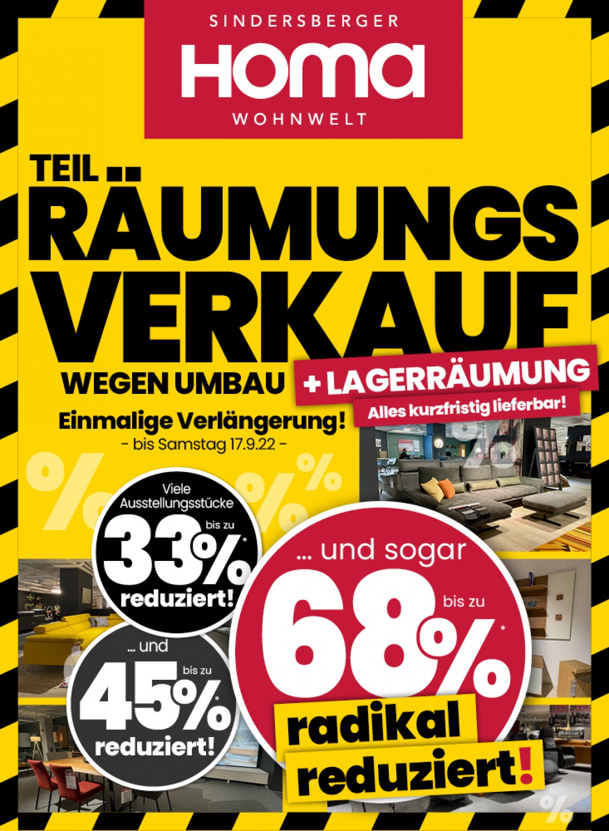 Homa Raeumungsverkauf Slide verlaengerung 22 09 1